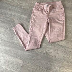 Pink Skinny Jeans with Stretch Denim